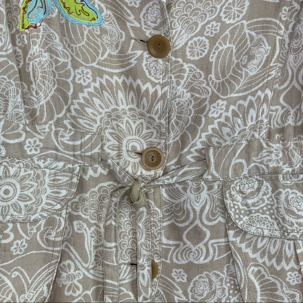 Oilily Linen Embroidered Utility Jacket - Picture 6 of 16